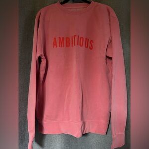 Phenomenal Women Action Campaign Ambitious Pink Sweatshirt Medium NWOT